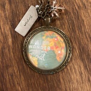 PLUNDER NECKLACE-“Not all who wander are lost”